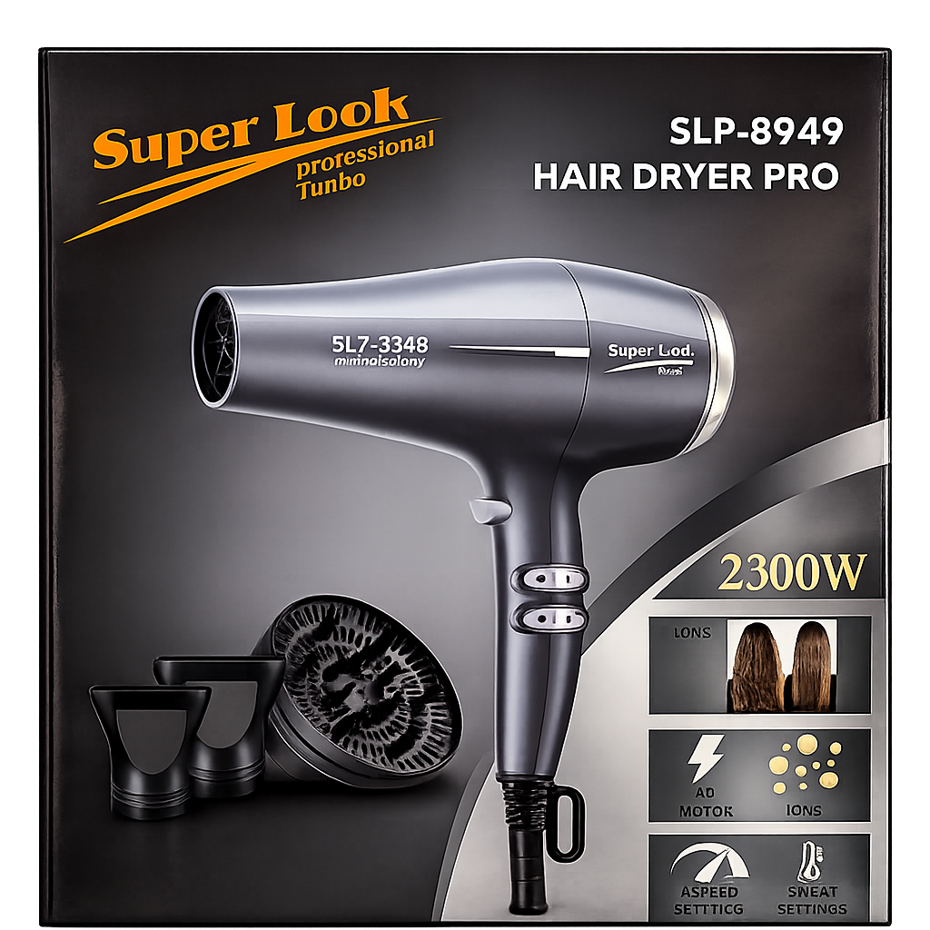 SECADOR CABELLO PROFESIONAL SUPERLOOK 8949 DIFUSOR IONICO 2 Tecnología Iónica Del Secador Cabello Profesional Superlook 8949 Difusor Ionico