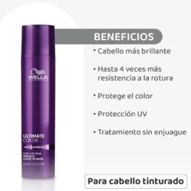 Mascarilla Wella Professionals Ultimate Color Leave In protege el color del cabello.