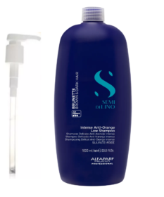 Shampoo Alfaparf Antiorange Brunette 1000Ml Antinaranja Semi Di Lino Para Neutralizar Reflejos Anaranjados En Cabello Castaño Y Moreno.
