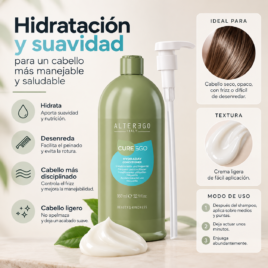 ALT: Acondicionador Hidraday Alter Ego para hidratación de medios y puntas. TÍTULO: hidraday-hidratacion-medios-puntas LEYENDA: Hidratación enfocada en largos y puntas. DESCRIPCIÓN: Imagen explicativa del beneficio hidratante y acondicionador para zonas secas del cabello.