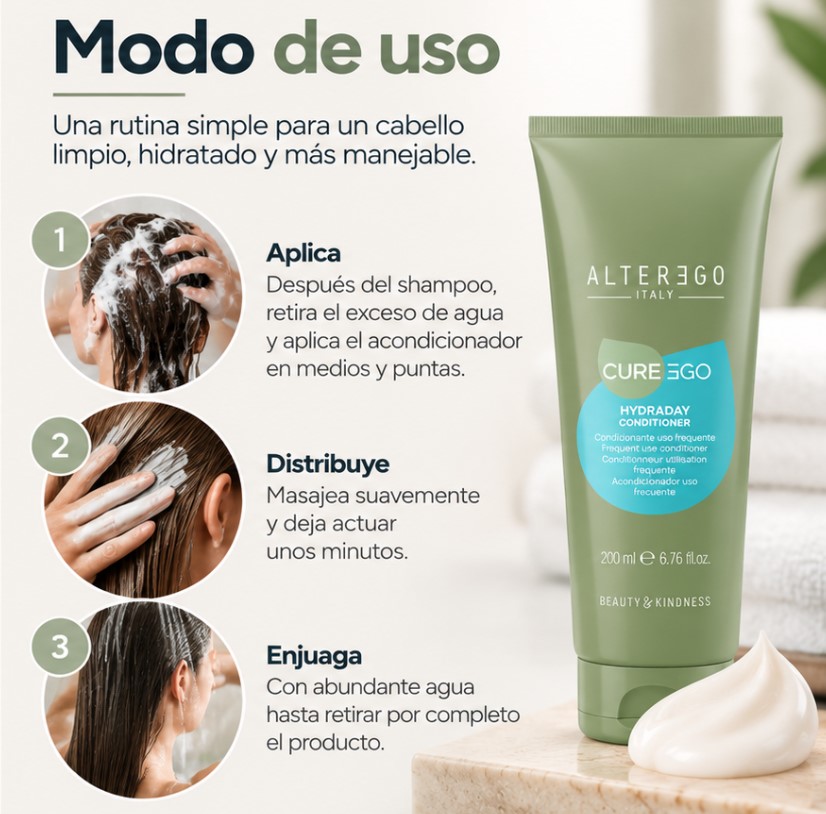 ACONDICIONADOR HYDRADAY ALTER EGO 200ML 3 Acción Desenredante Del Acondicionador Hydraday Alter Ego 200Ml.