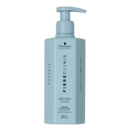 Acondicionador Fibre Clinix Hydrate Hidratante 250ml Schwarzkopf Professional envase azul con dosificador sobre fondo blanco