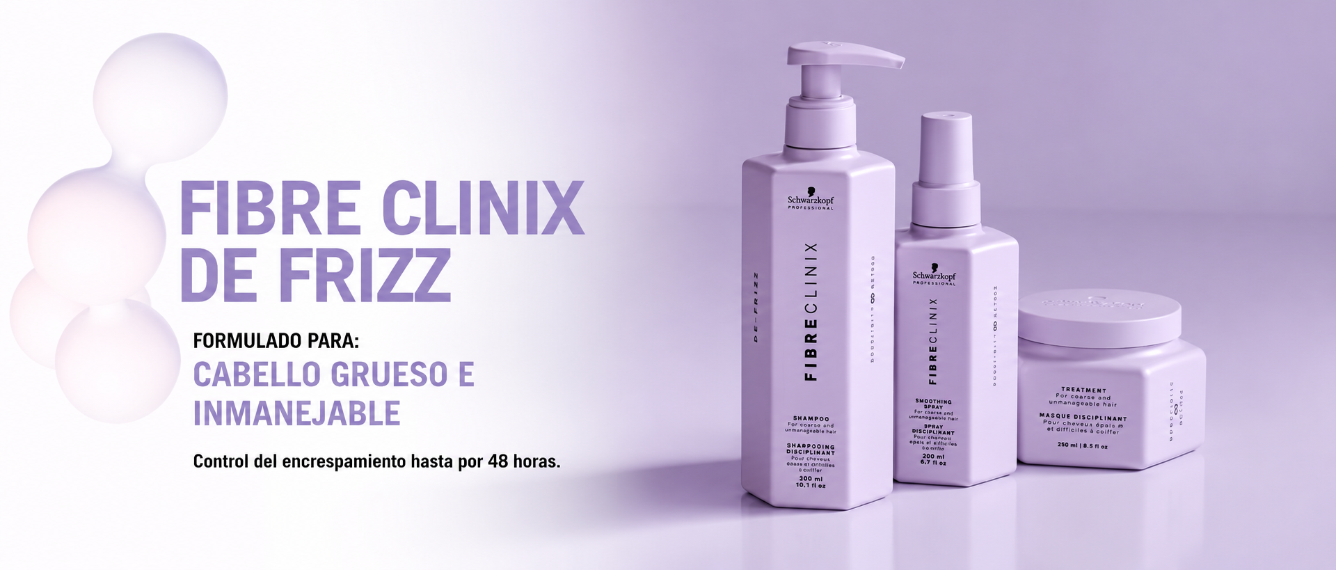 Banner Fibre Clinix de frizz de Schwarzkopf Professional para cabello grueso y difícil de manejar