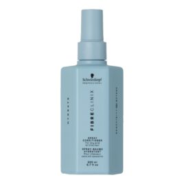 Spray Fibre Clinix Hydrate Hidratante 200ml Schwarzkopf Professional acondicionador en spray azul sobre fondo blanco