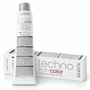 Tintura profesional Alter Ego Italy Techno Fruit Color de 100 ml, con tubo blanco y caja original para coloración permanente del cabello.
