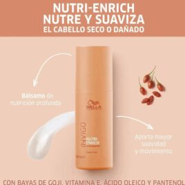 Bálsamo de rescate Wella Nutri-Enrich Wonder Balm 150 ml con Goji, vitamina E, ácido oleico y pantenol para cabello seco o dañado