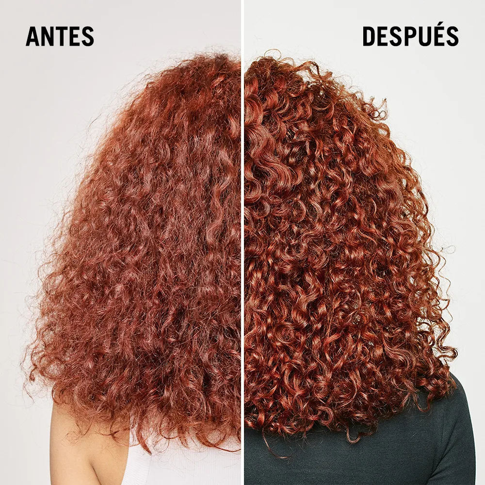 SPRAY FIBRE CLINIX HYDRATE HIDRATANTE 200ML 4 Antes Y Después Del Cabello Rizado Cobrizo Con La Línea Fibre Clinix Hydrate Hidratante