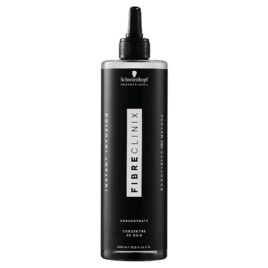 Concentrado Fibre Clinix Infusión Instantánea 400ml Schwarzkopf Professional frasco negro con aplicador sobre fondo blanco