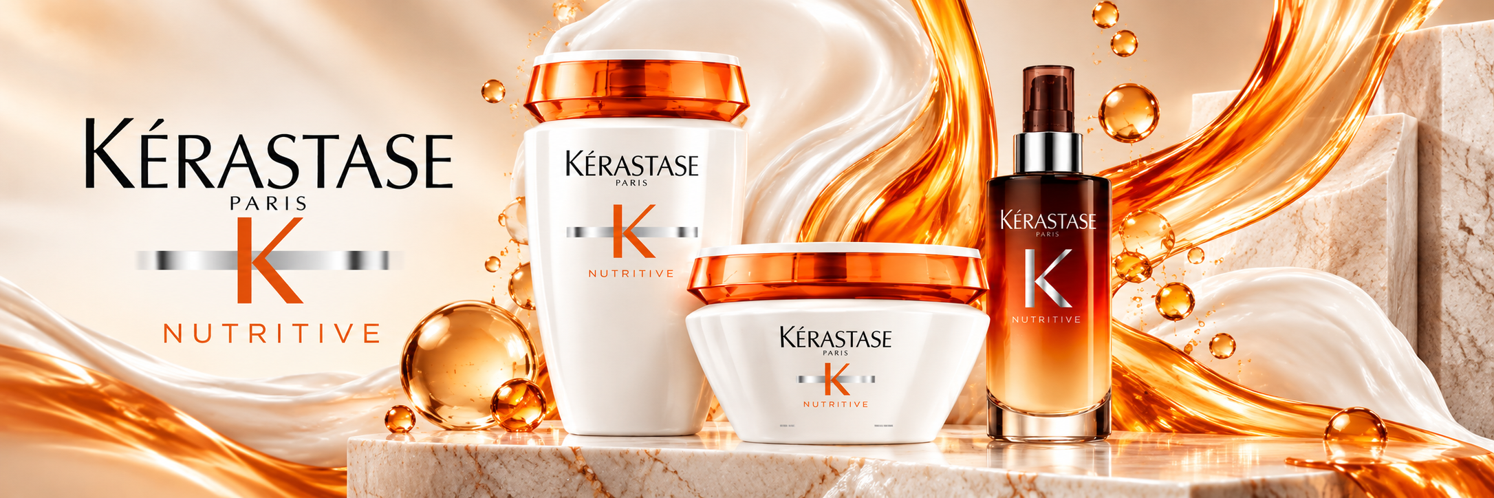 Kérastase Nutritive para cabello seco con shampoo, mascarilla y sérum nutritivo Copiar