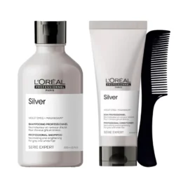 Kit L'Oréal Professionnel Silver Shampoo y Acondicionador Matizante, envase original