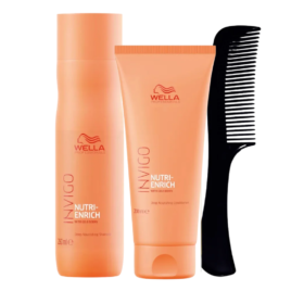 Kit Shampoo y Acondicionador Wella Nutri-Enrich 250 ml y 200 ml para cabello seco