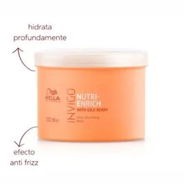 Beneficios de la mascarilla Wella Nutri-Enrich: hidrata profundamente con efecto antifrizz