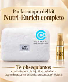 Obsequio Por La Compra Del Kit Wella Nutri-Enrich: Cosmetiquera Tipo Peluche Y Aceite Oil Reflections Viajero
