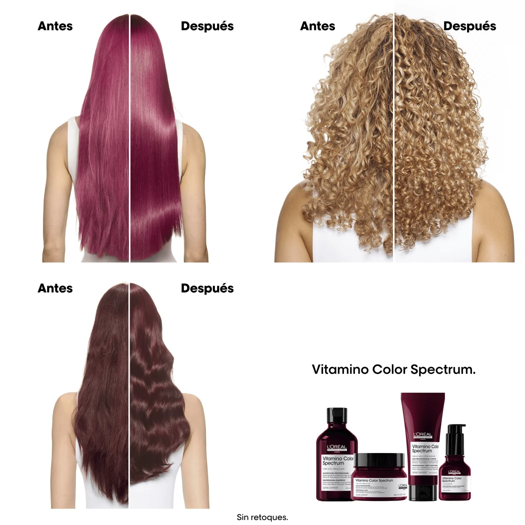 SÉRUM L'ORÉAL PROFESSIONNEL VITAMINO COLOR SPECTRUM GLASS SHINE 50 ML 4 Vista 4 De Sérum Glass Shine Vitamino Color Spectrum L'Oréal Professionnel Para Cabello Tinturado