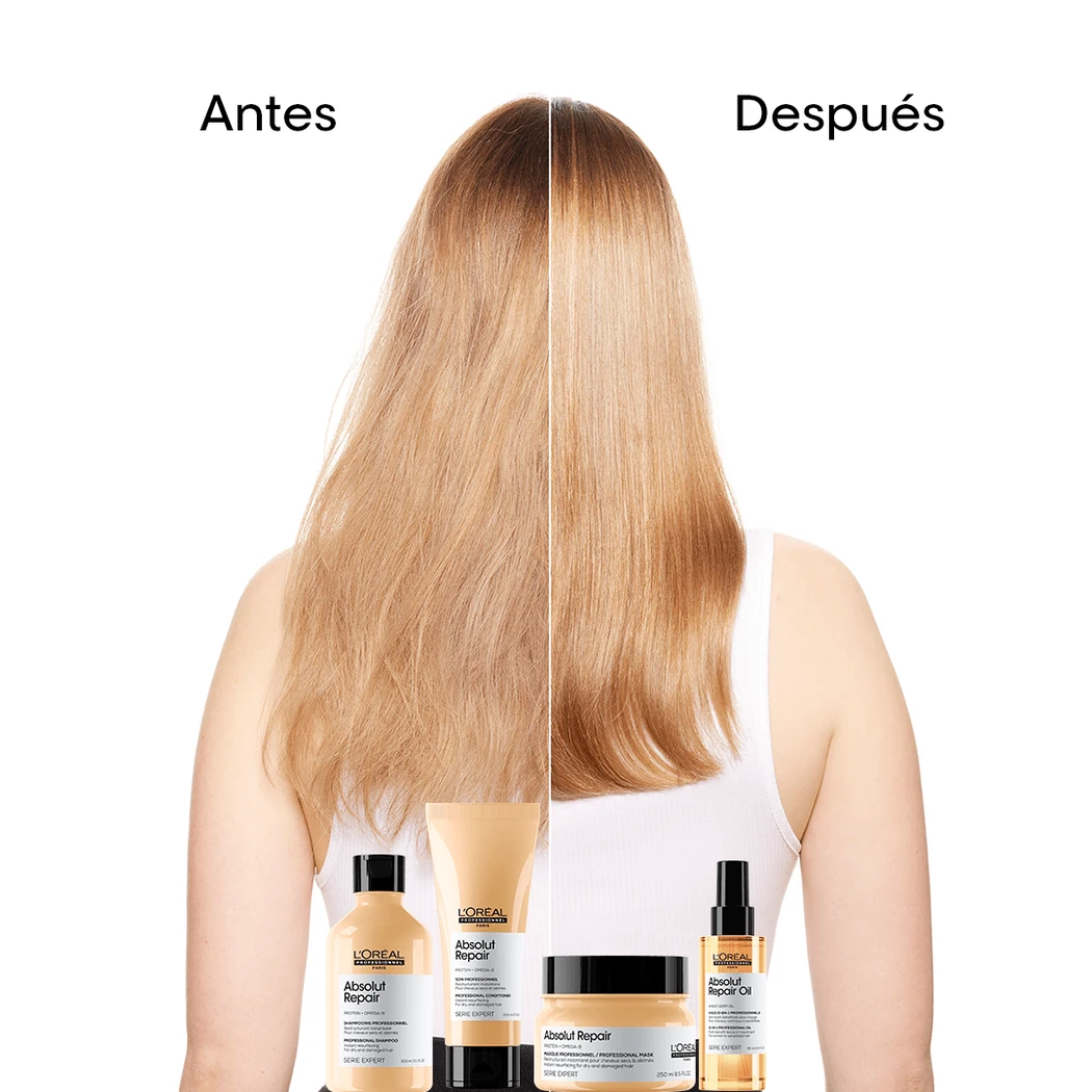 SHAMPOO L'ORÉAL PROFESSIONNEL ABSOLUT REPAIR CABELLO DAÑADO 300 ML 3 Vista 3 De Shampoo Absolut Repair L'Oréal Professionnel Para Cabello Dañado