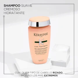 Características y beneficios de Shampoo Curl Manifesto Douceur Kérastase: limpia con suavidad e hidrata los rizos