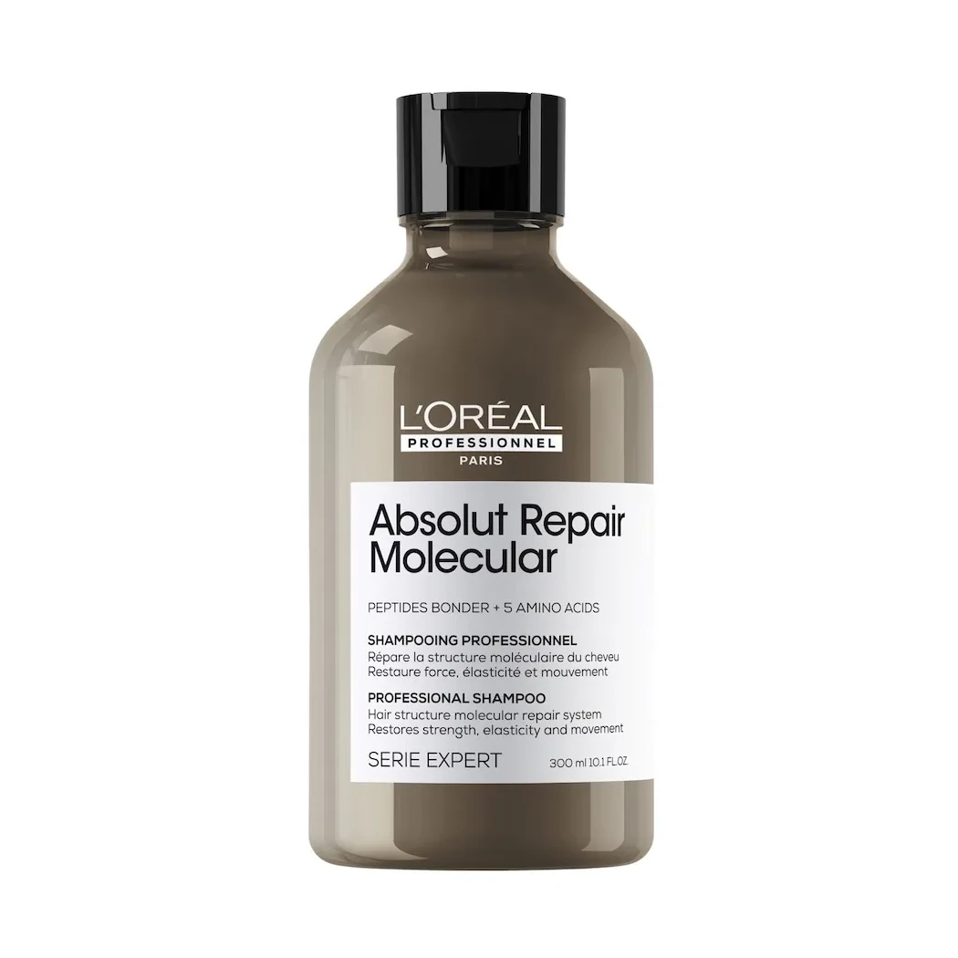 SHAMPOO L'ORÉAL PROFESSIONNEL ABSOLUT REPAIR MOLECULAR REPARADOR 300 ML 1 Shampoo L'Oréal Professionnel Absolut Repair Molecular Reparador 300 Ml, Envase Original