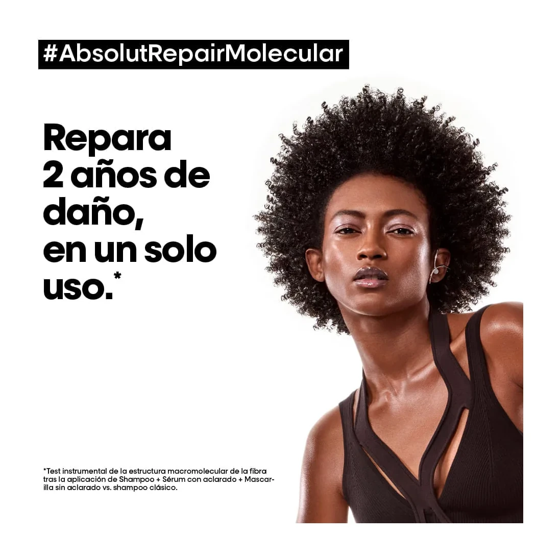 SHAMPOO L'ORÉAL PROFESSIONNEL ABSOLUT REPAIR MOLECULAR REPARADOR 300 ML 3 Vista 3 De Shampoo Absolut Repair Molecular L'Oréal Professionnel Para Cabello Dañado