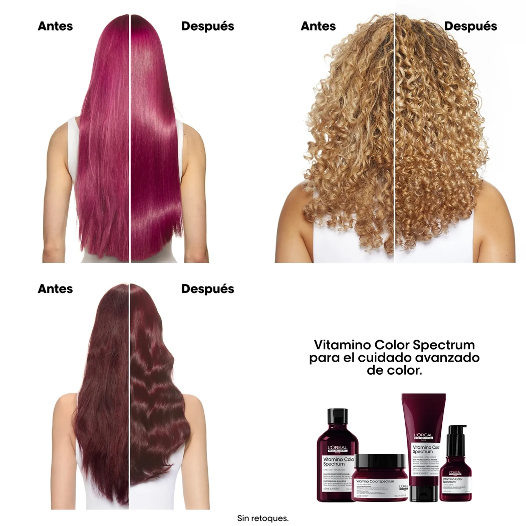 SHAMPOO L'ORÉAL PROFESSIONNEL VITAMINO COLOR SPECTRUM 300 ML 4 Vista 4 De Shampoo Vitamino Color Spectrum L'Oréal Professionnel Para Cabello Tinturado