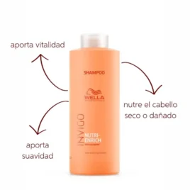 Beneficios del shampoo Wella Nutri-Enrich litro: nutre, suaviza y aporta vitalidad