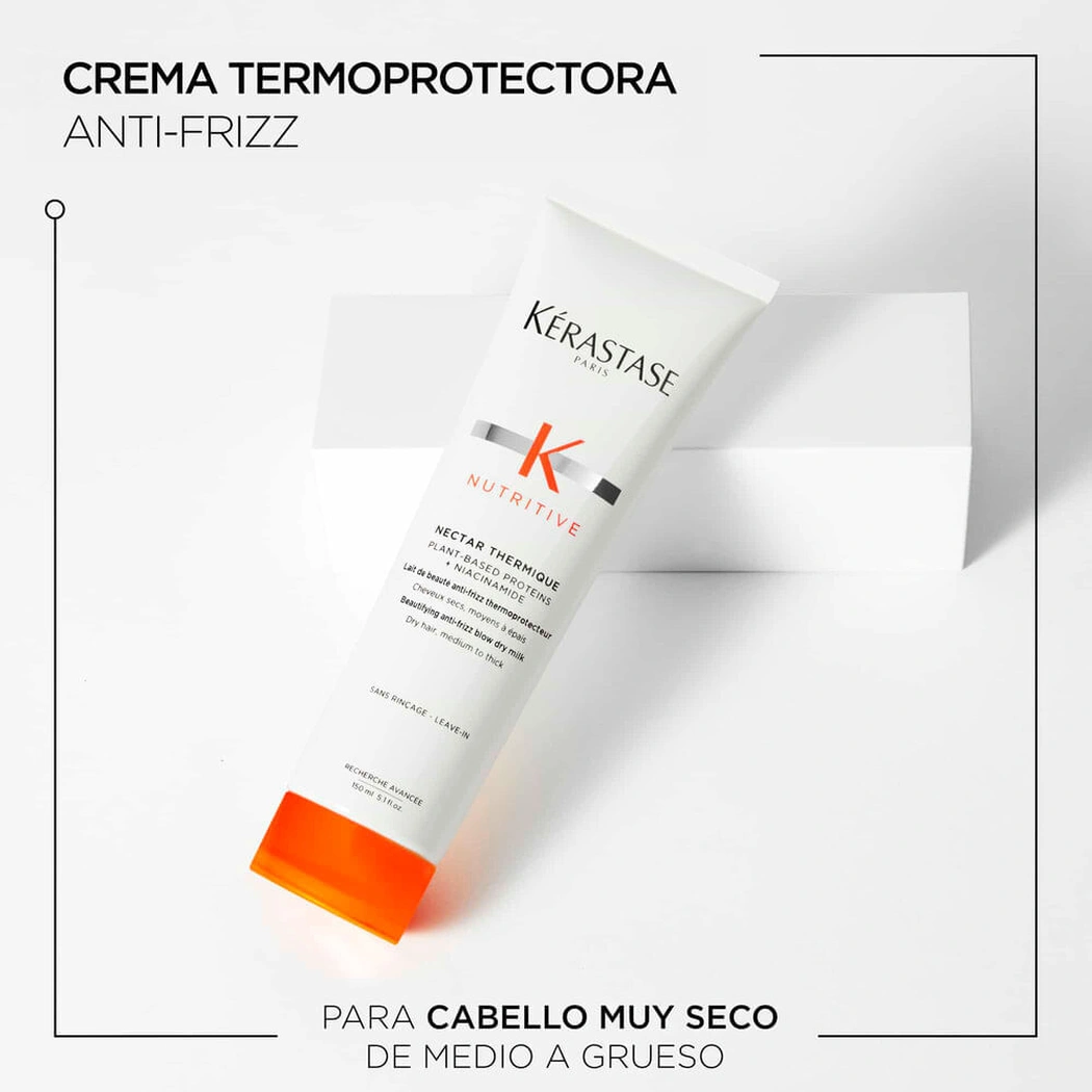 TERMOPROTECTOR KÉRASTASE NUTRITIVE NECTAR THERMIQUE ANTIFRIZZ 150 ML 2 Características Y Beneficios De Termoprotector Nectar Thermique Kérastase: Nutre Y Protege Del Calor